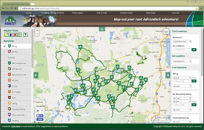 ADK Trail Map Interactive Map